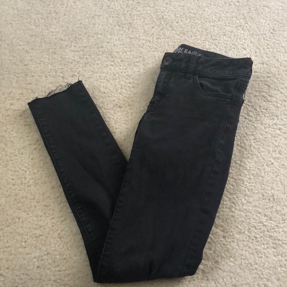 American Eagle black stretchy jeans
